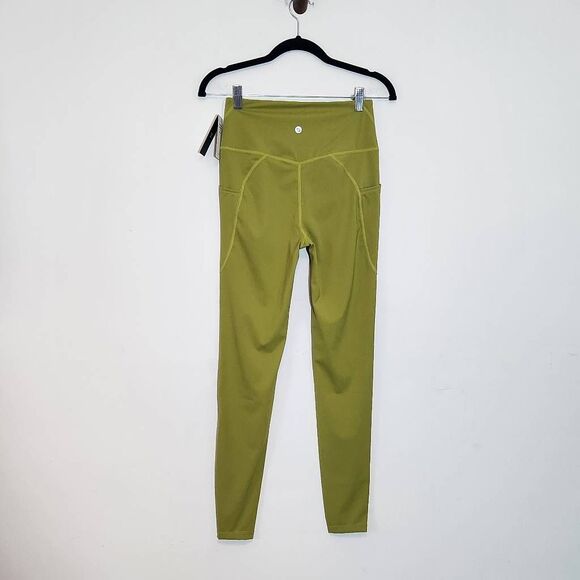 Baleaf Chartreuse Green Cropped Leggings NWT Size Small Green Leggings - Picture 4 of 9